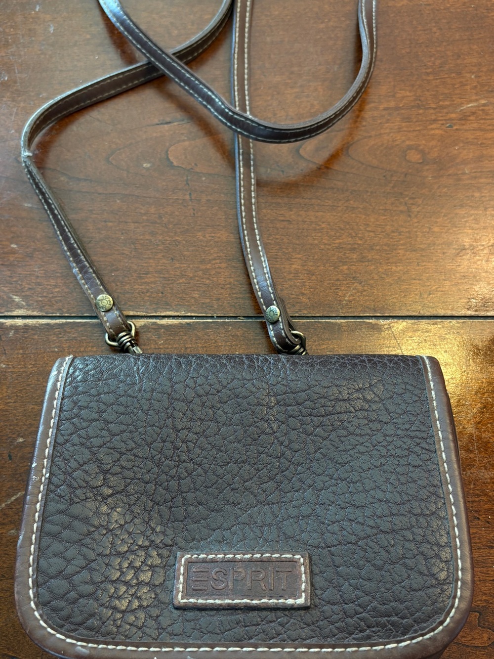 Esprit Womens Vintage 90’s Brown Crossbody Shoulder Bag